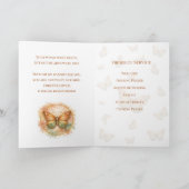 Carte Boho Watercolor Butterfly Funeral Program Template (Intérieur)