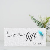 Carte *~* Boho Watercolor Feather Bohemian Simple (Debout devant)