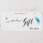 Carte *~* Boho Watercolor Feather Bohemian Simple (Devant / Derrière)