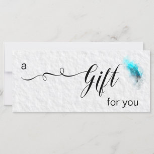 Carte *~* Boho Watercolor Feather Bohemian Simple