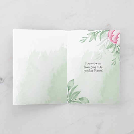 Carte Boho Watercolor Grossesse Félicitations (Intérieur)