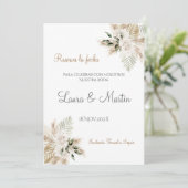 Carte Boho Wedding Enregistrer la date (Debout devant)