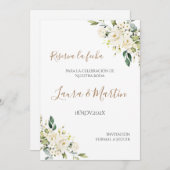 Carte Boho Wedding Enregistrer la date (Devant / Derrière)