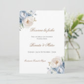 Carte Boho Wedding Save the Date (Debout devant)