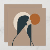 Carte Boho Woman Sun (Devant / Derrière)