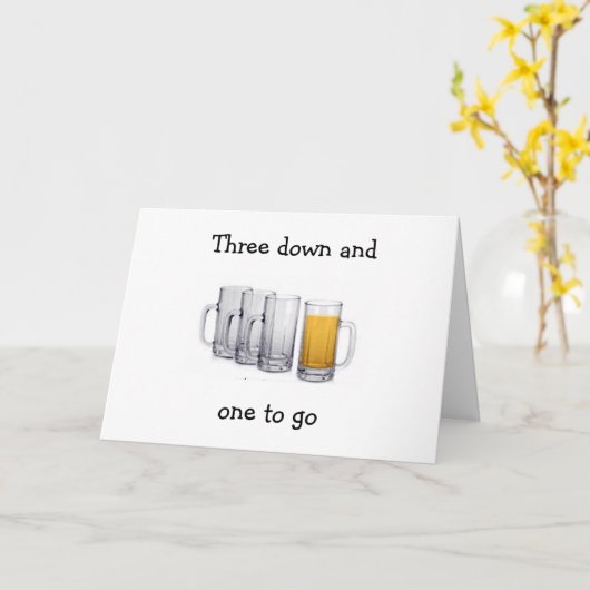 CARTE "BOIRE À VOTRE SUCCÈS" (Fleur jaune)