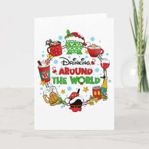 Carte Boire autour de la famille Noël Vacances