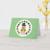 Carte Boire comme un Leprechaun (Fleur jaune)