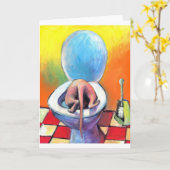 Carte Boire drôle de chat de sphinx de Sphynx (Fleur jaune)