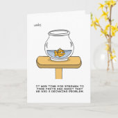 Carte Boire du poisson - Joyeux anniversaire (Fleur jaune)