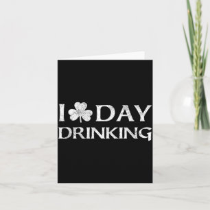 Carte Boire le jour de la Saint-Patrick Shamrock Vert