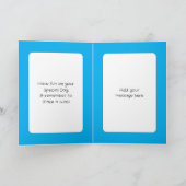 Carte Boire plus de café blanc bleu anniversaire (Intérieur)