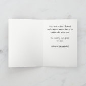 Carte Boire seul drôle Vintage anniversaire (Intérieur)