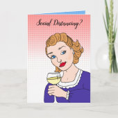 Carte Boire un Humour social DIstancing Joke (Devant)