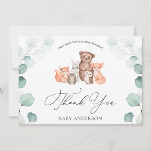 Carte Bois Animaux Douche par Merci postal