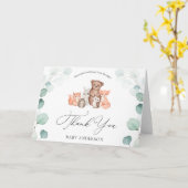 Carte Bois Animaux Douche par Merci postal (Fleur jaune)