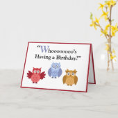 Carte Bois Animaux Nom Anniversaire de enfant moderne (Fleur jaune)