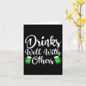Carte Bois Bien Avec D'Autres Jours de la Saint Patrick (Fleur jaune)