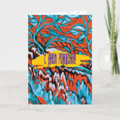 Carte Bois colorés rouges et bleus (Devant)