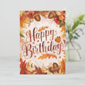 Carte Bois Cosy Souhaite Automne Automne automne Bonne A (Debout devant)