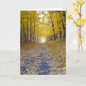 Carte Bois d'automne pour la sympathie (Fleur jaune)