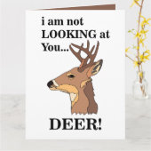 Carte Bois de cerf drôle (Fleur jaune)