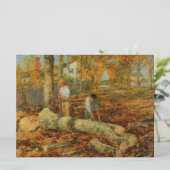 Carte Bois de sciage (par Childe Hassam) (Debout devant)