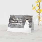 Carte Bois d'hiver rustique vous aimez construire un bon (Fleur jaune)