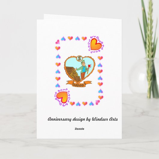 Carte Bois du 5e anniversaire (Dos)