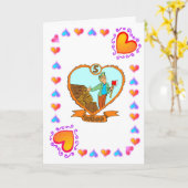 Carte Bois du 5e anniversaire (Fleur jaune)