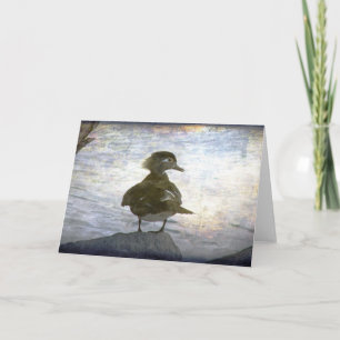 Carte Bois Duck Hen
