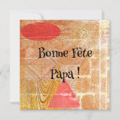 Carte Bois - formes géométriques - Fête des pères (Devant)