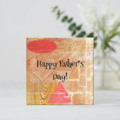 Carte Bois - formes géométriques - Fête du Père (Debout devant)