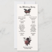 Carte Bois gothique moderne et floral de charbon (Dos)