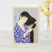 Carte Bois japonais (Fleur jaune)