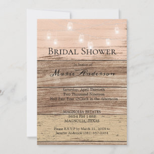 Carte Bois rose rustique et douche à lanternes