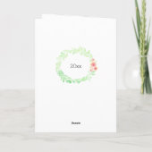 Carte Bois rustique et aquarelle Floral 43e anniversaire (Dos)