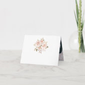 Carte Bois rustique et Merci Mariage Rose 4 photos (Dos)