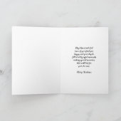 Carte Bois rustique Grand-fille Joyeux Noël (Intérieur)