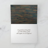 Carte Bois rustique Verre rouge 60e anniversaire (Intérieur)