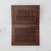 Carte Bois sculpté | DAD | Faux Fête des pères en bois (Intérieur)