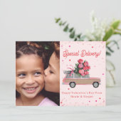 Carte Bois SUV Rose photo Valentine (Debout devant)