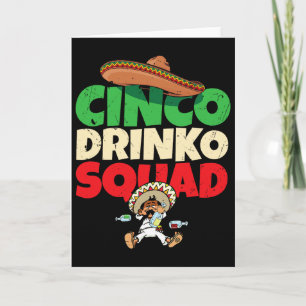 Carte Boisson Cinco Drinko Squad Fête de Boisson Fiesta