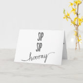 CARTE ***BOISSON DE CHOIX***CARTE D'HUMOUR D'ANNIVERSAIR (Fleur jaune)