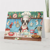 Carte Boisson de Noël de Boston Terrier (Devant)