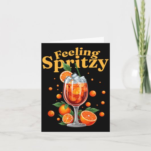 Carte Boisson d'été Cocktail Spritz Feeling Spritzy Fête (Devant)