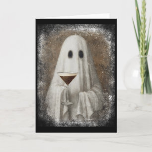Carte Boisson fantôme Martini Espresso Halloween Automne