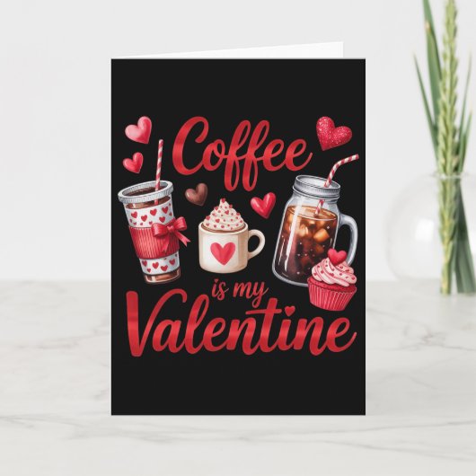 Carte Boisson glacée au cupcake en forme de coeur de la (Devant)