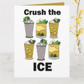 Carte Boisson Mint Julep Écraser La Glace Fête Du Derby (Fleur jaune)