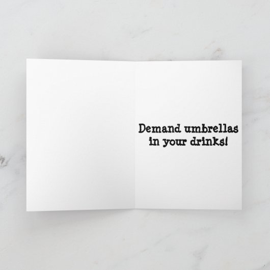 Carte Boissons à parapluie (Intérieur)